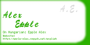 alex epple business card